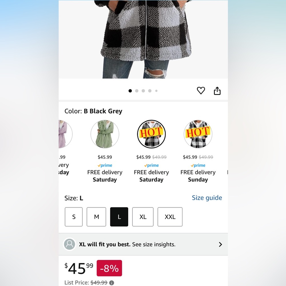 Womens Oversized Sherpa Jacket Fuzzy Fleece Jackets Zip Up Outerwear - Picture 2 of 10